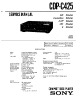Sony CDP-C425 - Service Manual 